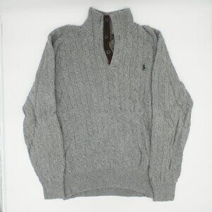 POLO RALPH LAUREN KNIT HALF BUTTON SWEATER
